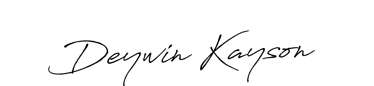 How to make Deywin Kayson name signature. Use Antro_Vectra_Bolder style for creating short signs online. This is the latest handwritten sign. Deywin Kayson signature style 7 images and pictures png
