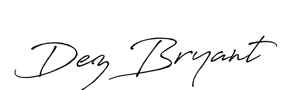 How to make Dez Bryant name signature. Use Antro_Vectra_Bolder style for creating short signs online. This is the latest handwritten sign. Dez Bryant signature style 7 images and pictures png