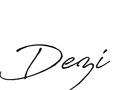 Create a beautiful signature design for name Dezi. With this signature (Antro_Vectra_Bolder) fonts, you can make a handwritten signature for free. Dezi signature style 7 images and pictures png