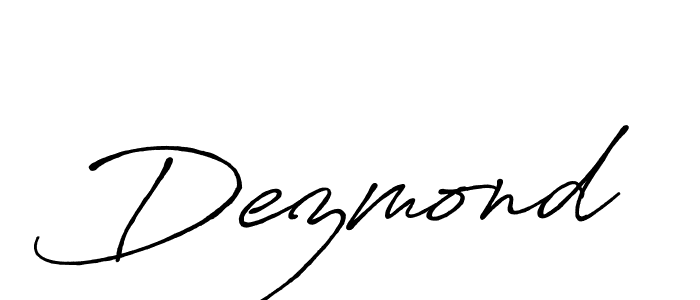 You should practise on your own different ways (Antro_Vectra_Bolder) to write your name (Dezmond) in signature. don't let someone else do it for you. Dezmond signature style 7 images and pictures png