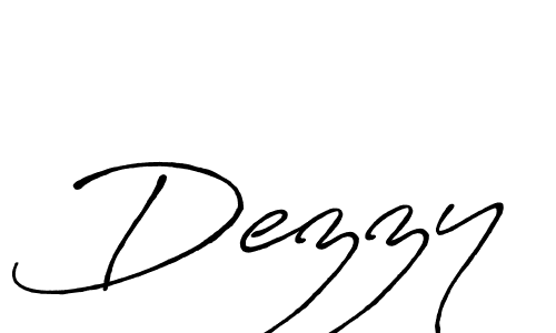 Create a beautiful signature design for name Dezzy. With this signature (Antro_Vectra_Bolder) fonts, you can make a handwritten signature for free. Dezzy signature style 7 images and pictures png