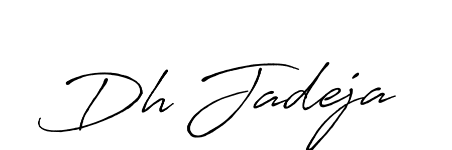 How to make Dh Jadeja name signature. Use Antro_Vectra_Bolder style for creating short signs online. This is the latest handwritten sign. Dh Jadeja signature style 7 images and pictures png