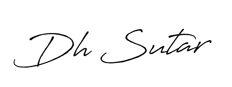 Use a signature maker to create a handwritten signature online. With this signature software, you can design (Antro_Vectra_Bolder) your own signature for name Dh Sutar. Dh Sutar signature style 7 images and pictures png