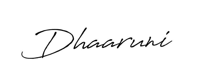 Create a beautiful signature design for name Dhaaruni. With this signature (Antro_Vectra_Bolder) fonts, you can make a handwritten signature for free. Dhaaruni signature style 7 images and pictures png