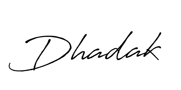 Make a beautiful signature design for name Dhadak. With this signature (Antro_Vectra_Bolder) style, you can create a handwritten signature for free. Dhadak signature style 7 images and pictures png