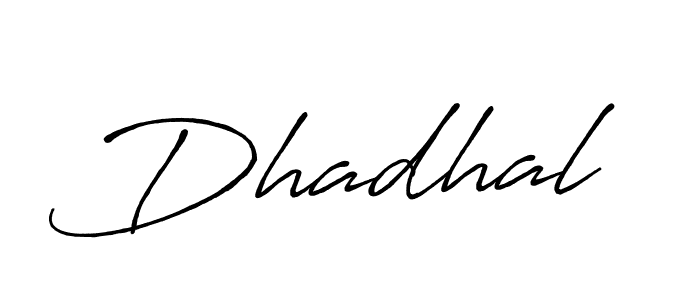 Make a beautiful signature design for name Dhadhal. With this signature (Antro_Vectra_Bolder) style, you can create a handwritten signature for free. Dhadhal signature style 7 images and pictures png