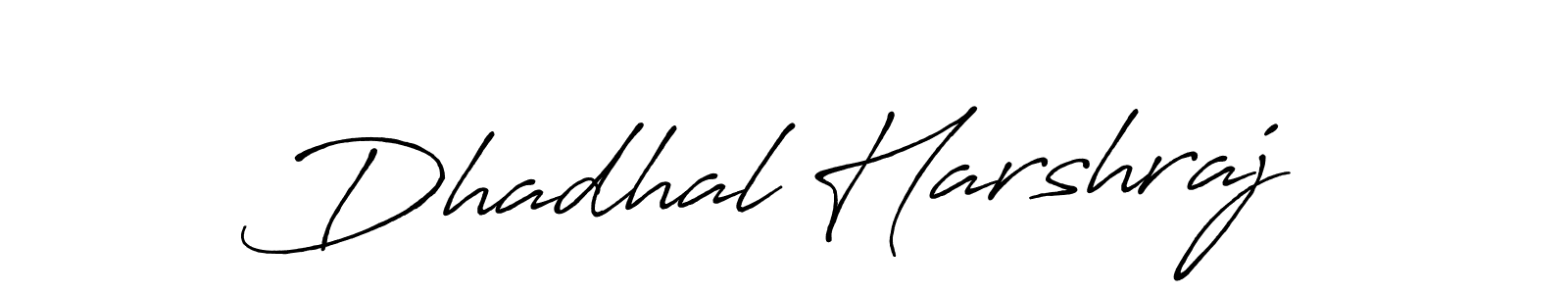 Use a signature maker to create a handwritten signature online. With this signature software, you can design (Antro_Vectra_Bolder) your own signature for name Dhadhal Harshraj. Dhadhal Harshraj signature style 7 images and pictures png