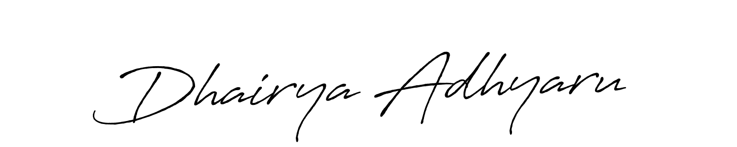 How to make Dhairya Adhyaru signature? Antro_Vectra_Bolder is a professional autograph style. Create handwritten signature for Dhairya Adhyaru name. Dhairya Adhyaru signature style 7 images and pictures png