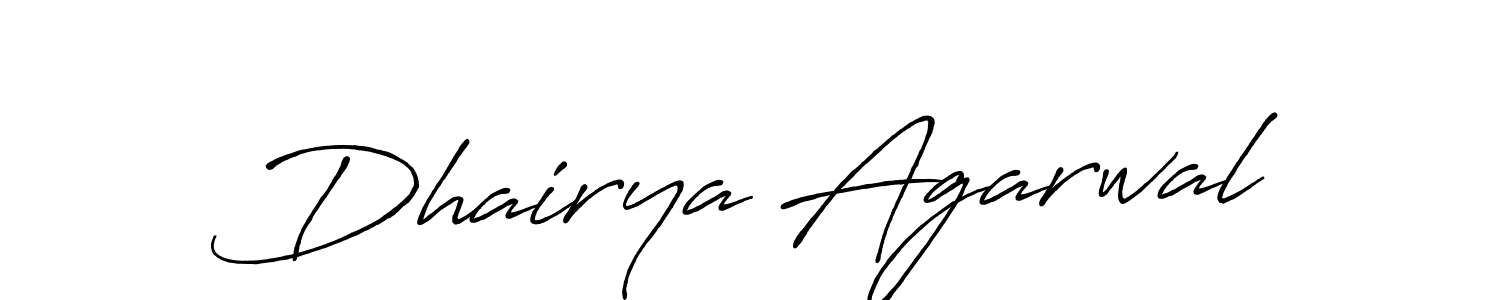Design your own signature with our free online signature maker. With this signature software, you can create a handwritten (Antro_Vectra_Bolder) signature for name Dhairya Agarwal. Dhairya Agarwal signature style 7 images and pictures png