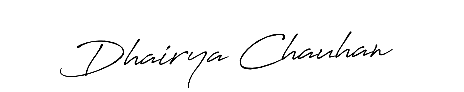 Also You can easily find your signature by using the search form. We will create Dhairya Chauhan name handwritten signature images for you free of cost using Antro_Vectra_Bolder sign style. Dhairya Chauhan signature style 7 images and pictures png