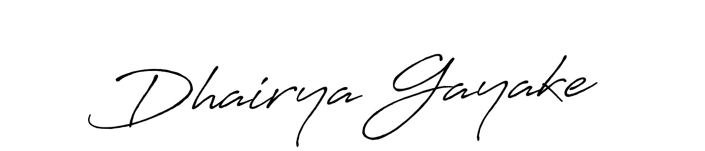 Dhairya Gayake stylish signature style. Best Handwritten Sign (Antro_Vectra_Bolder) for my name. Handwritten Signature Collection Ideas for my name Dhairya Gayake. Dhairya Gayake signature style 7 images and pictures png