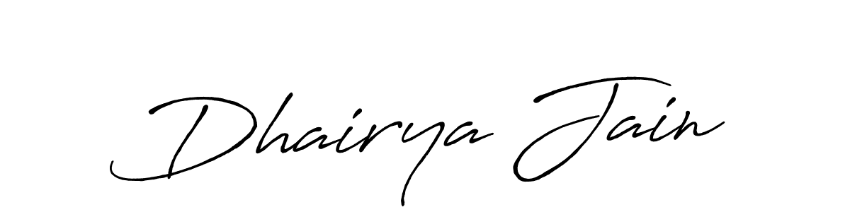 Design your own signature with our free online signature maker. With this signature software, you can create a handwritten (Antro_Vectra_Bolder) signature for name Dhairya Jain. Dhairya Jain signature style 7 images and pictures png