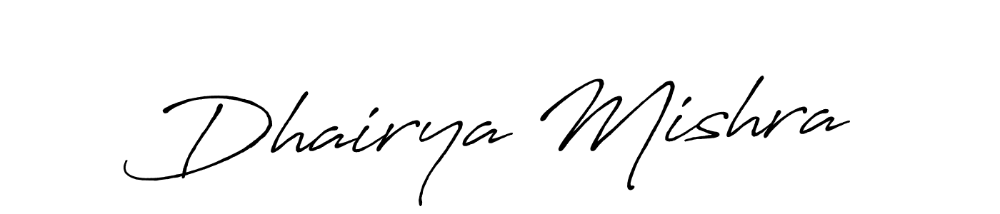 if you are searching for the best signature style for your name Dhairya Mishra. so please give up your signature search. here we have designed multiple signature styles  using Antro_Vectra_Bolder. Dhairya Mishra signature style 7 images and pictures png