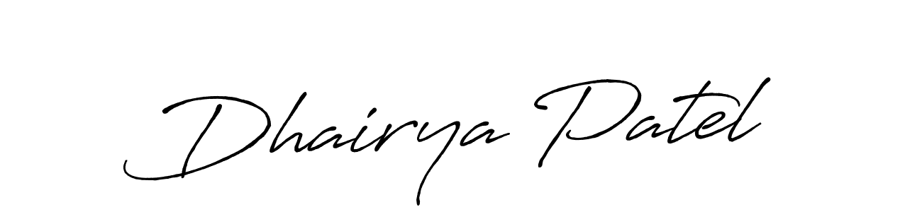 You should practise on your own different ways (Antro_Vectra_Bolder) to write your name (Dhairya Patel) in signature. don't let someone else do it for you. Dhairya Patel signature style 7 images and pictures png