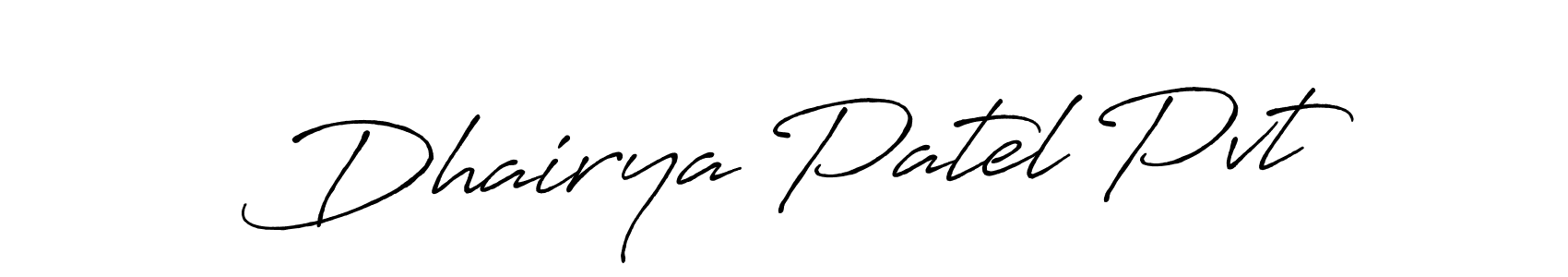 Create a beautiful signature design for name Dhairya Patel Pvt. With this signature (Antro_Vectra_Bolder) fonts, you can make a handwritten signature for free. Dhairya Patel Pvt signature style 7 images and pictures png