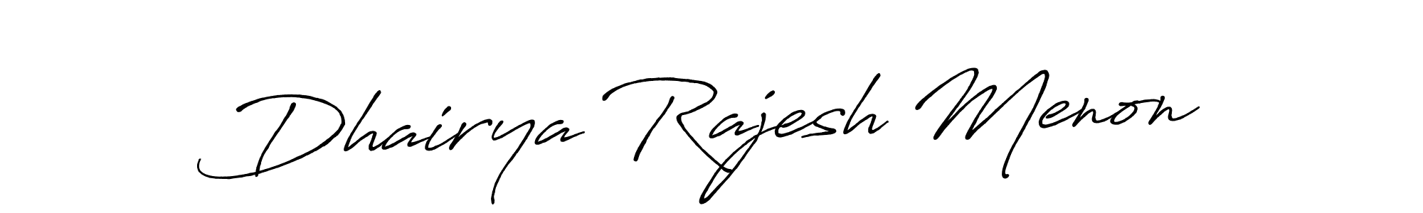 You should practise on your own different ways (Antro_Vectra_Bolder) to write your name (Dhairya Rajesh Menon) in signature. don't let someone else do it for you. Dhairya Rajesh Menon signature style 7 images and pictures png