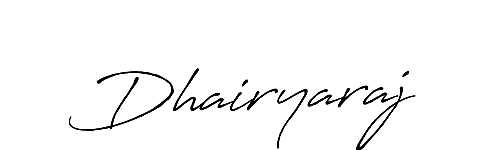 Make a beautiful signature design for name Dhairyaraj. With this signature (Antro_Vectra_Bolder) style, you can create a handwritten signature for free. Dhairyaraj signature style 7 images and pictures png