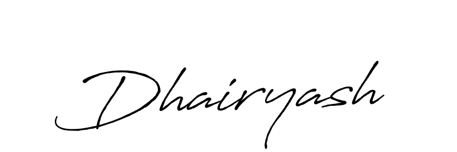 Similarly Antro_Vectra_Bolder is the best handwritten signature design. Signature creator online .You can use it as an online autograph creator for name Dhairyash. Dhairyash signature style 7 images and pictures png