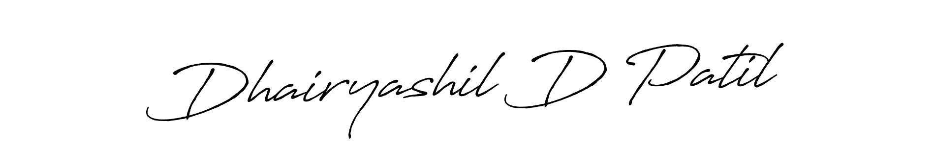 Make a beautiful signature design for name Dhairyashil D Patil. With this signature (Antro_Vectra_Bolder) style, you can create a handwritten signature for free. Dhairyashil D Patil signature style 7 images and pictures png