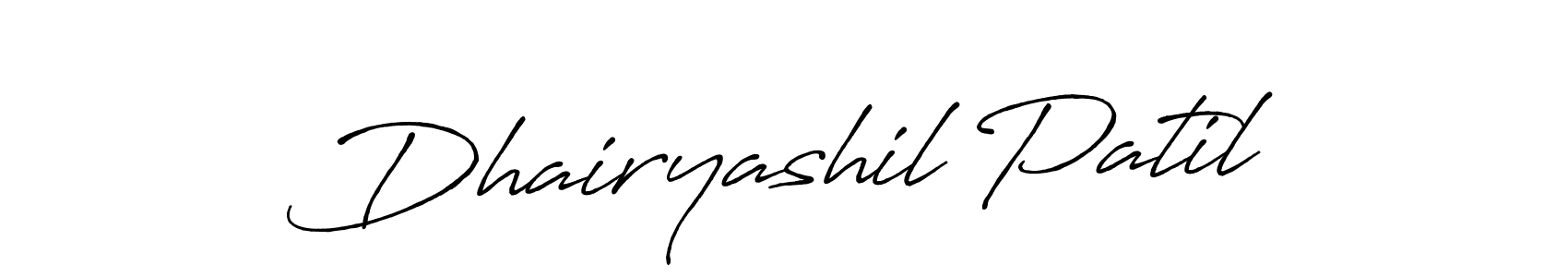 if you are searching for the best signature style for your name Dhairyashil Patil. so please give up your signature search. here we have designed multiple signature styles  using Antro_Vectra_Bolder. Dhairyashil Patil signature style 7 images and pictures png