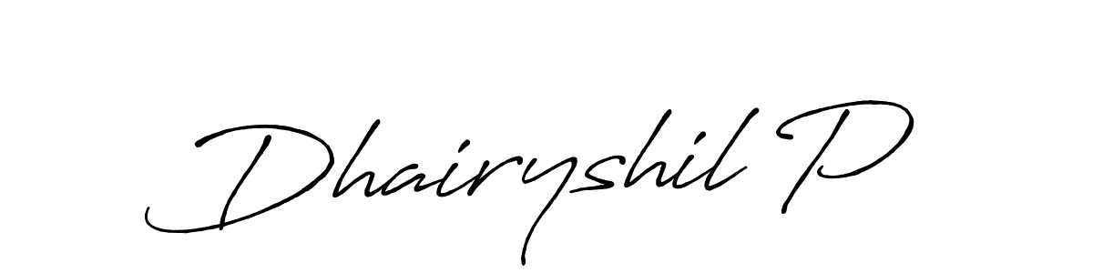 Make a beautiful signature design for name Dhairyshil P. Use this online signature maker to create a handwritten signature for free. Dhairyshil P signature style 7 images and pictures png