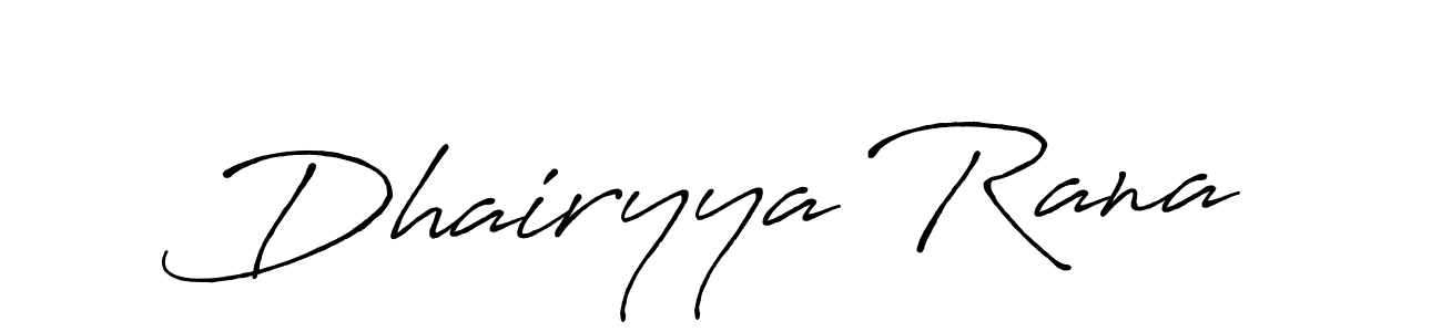 Dhairyya Rana stylish signature style. Best Handwritten Sign (Antro_Vectra_Bolder) for my name. Handwritten Signature Collection Ideas for my name Dhairyya Rana. Dhairyya Rana signature style 7 images and pictures png