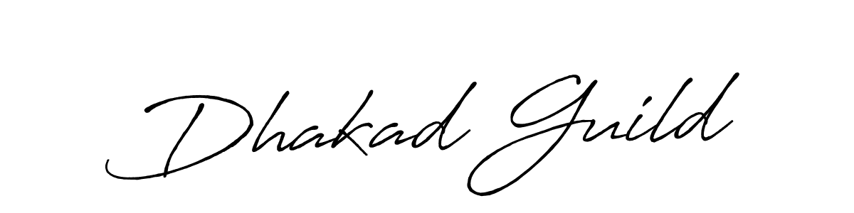 Dhakad Guild stylish signature style. Best Handwritten Sign (Antro_Vectra_Bolder) for my name. Handwritten Signature Collection Ideas for my name Dhakad Guild. Dhakad Guild signature style 7 images and pictures png