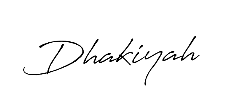 Design your own signature with our free online signature maker. With this signature software, you can create a handwritten (Antro_Vectra_Bolder) signature for name Dhakiyah. Dhakiyah signature style 7 images and pictures png