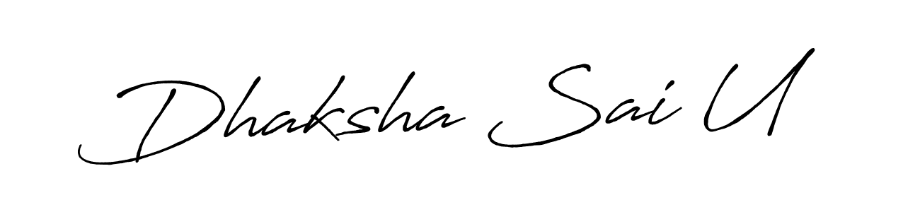 Check out images of Autograph of Dhaksha Sai U name. Actor Dhaksha Sai U Signature Style. Antro_Vectra_Bolder is a professional sign style online. Dhaksha Sai U signature style 7 images and pictures png