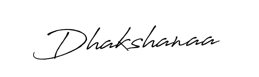 Make a beautiful signature design for name Dhakshanaa. With this signature (Antro_Vectra_Bolder) style, you can create a handwritten signature for free. Dhakshanaa signature style 7 images and pictures png