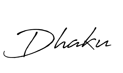 Create a beautiful signature design for name Dhaku. With this signature (Antro_Vectra_Bolder) fonts, you can make a handwritten signature for free. Dhaku signature style 7 images and pictures png