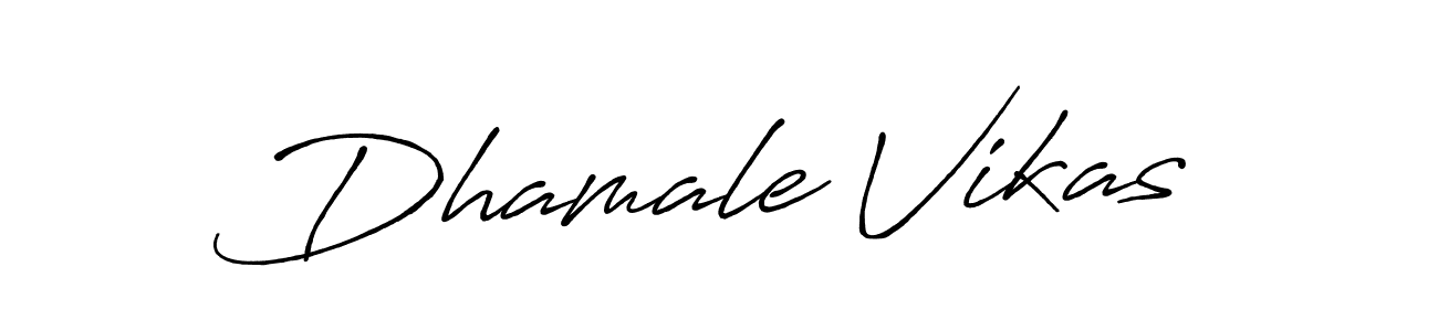 Create a beautiful signature design for name Dhamale Vikas. With this signature (Antro_Vectra_Bolder) fonts, you can make a handwritten signature for free. Dhamale Vikas signature style 7 images and pictures png