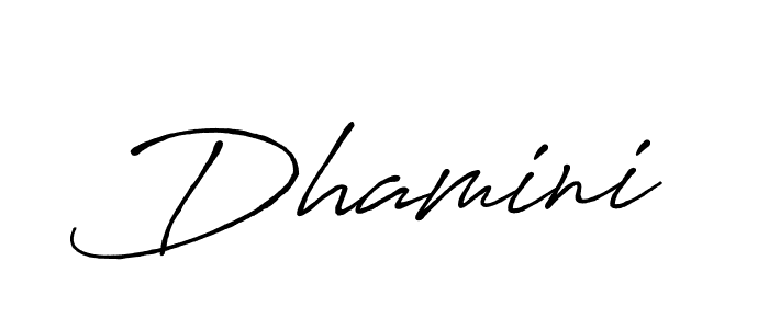 How to make Dhamini name signature. Use Antro_Vectra_Bolder style for creating short signs online. This is the latest handwritten sign. Dhamini signature style 7 images and pictures png