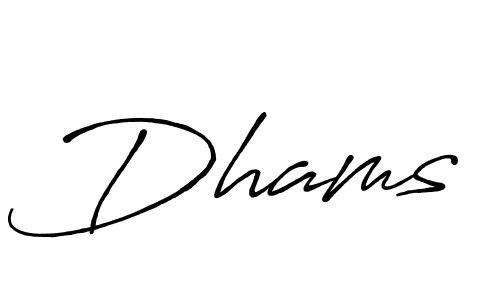 Also we have Dhams name is the best signature style. Create professional handwritten signature collection using Antro_Vectra_Bolder autograph style. Dhams signature style 7 images and pictures png