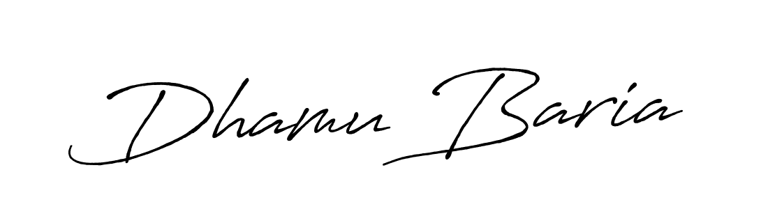 Make a beautiful signature design for name Dhamu Baria. With this signature (Antro_Vectra_Bolder) style, you can create a handwritten signature for free. Dhamu Baria signature style 7 images and pictures png