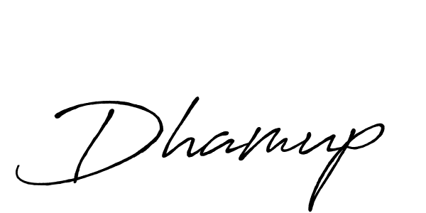 if you are searching for the best signature style for your name Dhamup. so please give up your signature search. here we have designed multiple signature styles  using Antro_Vectra_Bolder. Dhamup signature style 7 images and pictures png