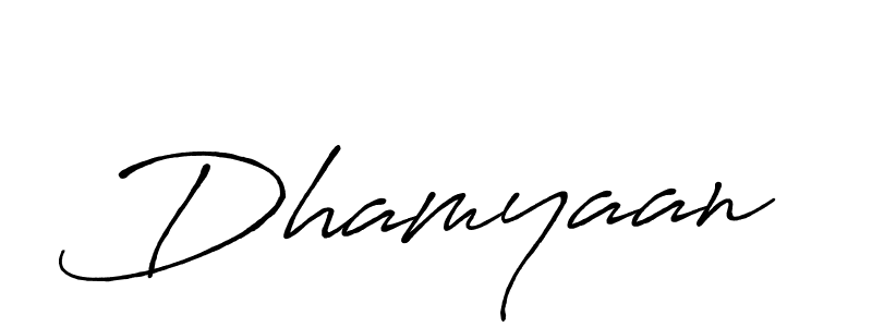 How to make Dhamyaan name signature. Use Antro_Vectra_Bolder style for creating short signs online. This is the latest handwritten sign. Dhamyaan signature style 7 images and pictures png