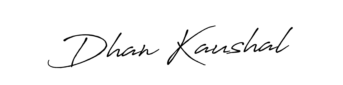 Also we have Dhan Kaushal name is the best signature style. Create professional handwritten signature collection using Antro_Vectra_Bolder autograph style. Dhan Kaushal signature style 7 images and pictures png