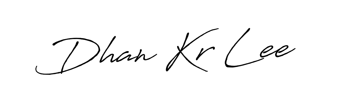 Make a beautiful signature design for name Dhan Kr Lee. With this signature (Antro_Vectra_Bolder) style, you can create a handwritten signature for free. Dhan Kr Lee signature style 7 images and pictures png