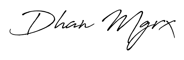 A stylish, flowing autograph style designed for name Dhan Mgrx using Antro_Vectra_Bolder typography. Perfect for digital creative projects. Dhan Mgrx signature style 7 images and pictures png