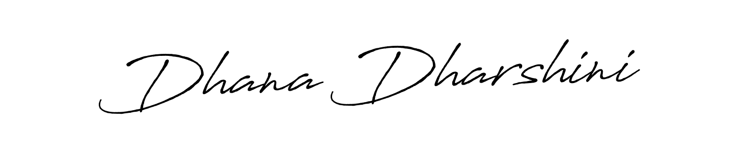 Make a beautiful signature design for name Dhana Dharshini. With this signature (Antro_Vectra_Bolder) style, you can create a handwritten signature for free. Dhana Dharshini signature style 7 images and pictures png