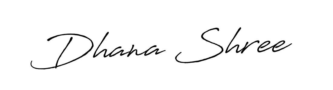 How to make Dhana Shree name signature. Use Antro_Vectra_Bolder style for creating short signs online. This is the latest handwritten sign. Dhana Shree signature style 7 images and pictures png