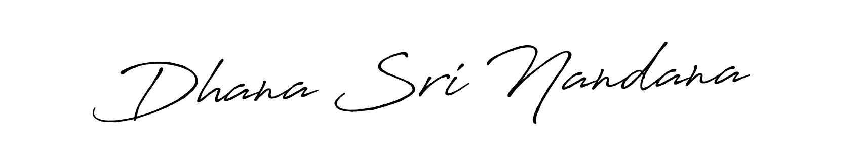 Create a beautiful signature design for name Dhana Sri Nandana. With this signature (Antro_Vectra_Bolder) fonts, you can make a handwritten signature for free. Dhana Sri Nandana signature style 7 images and pictures png