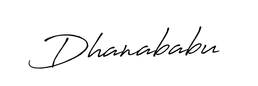 Create a beautiful signature design for name Dhanababu. With this signature (Antro_Vectra_Bolder) fonts, you can make a handwritten signature for free. Dhanababu signature style 7 images and pictures png