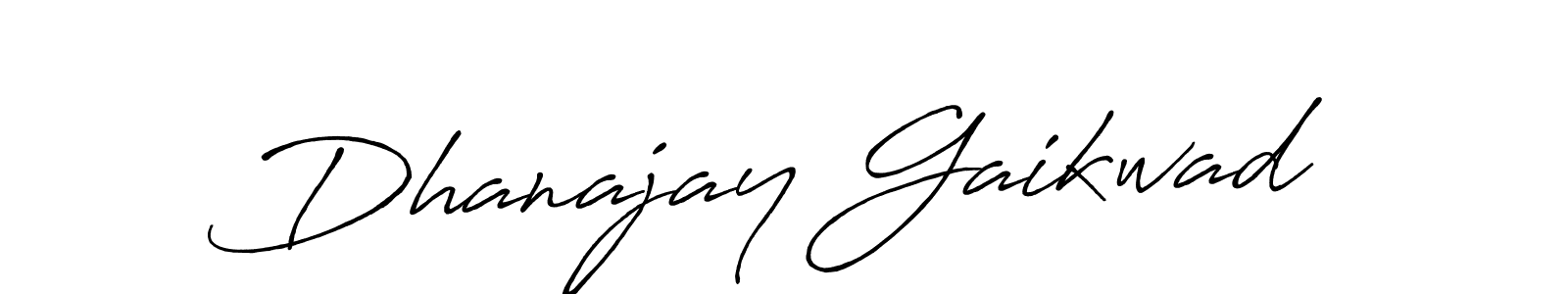 Make a beautiful signature design for name Dhanajay Gaikwad. With this signature (Antro_Vectra_Bolder) style, you can create a handwritten signature for free. Dhanajay Gaikwad signature style 7 images and pictures png