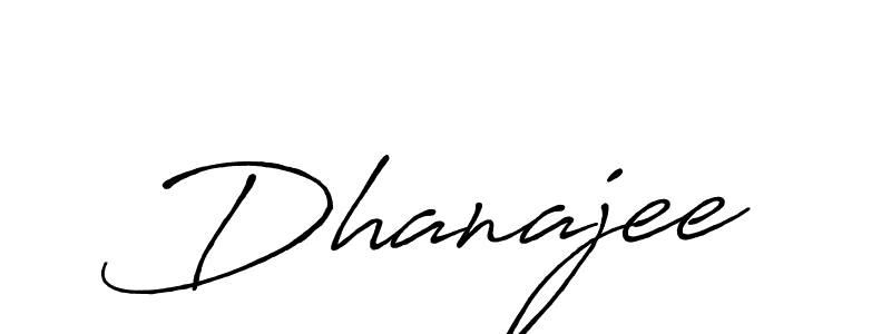 Make a beautiful signature design for name Dhanajee. With this signature (Antro_Vectra_Bolder) style, you can create a handwritten signature for free. Dhanajee signature style 7 images and pictures png