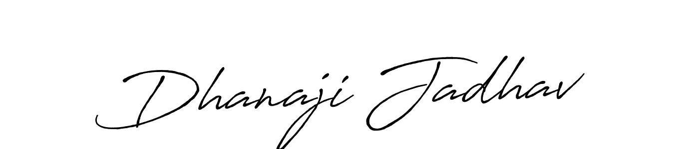 Create a beautiful signature design for name Dhanaji Jadhav. With this signature (Antro_Vectra_Bolder) fonts, you can make a handwritten signature for free. Dhanaji Jadhav signature style 7 images and pictures png