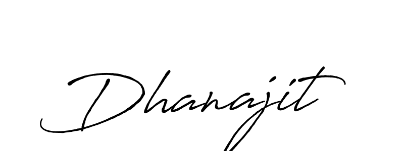 Create a beautiful signature design for name Dhanajit. With this signature (Antro_Vectra_Bolder) fonts, you can make a handwritten signature for free. Dhanajit signature style 7 images and pictures png