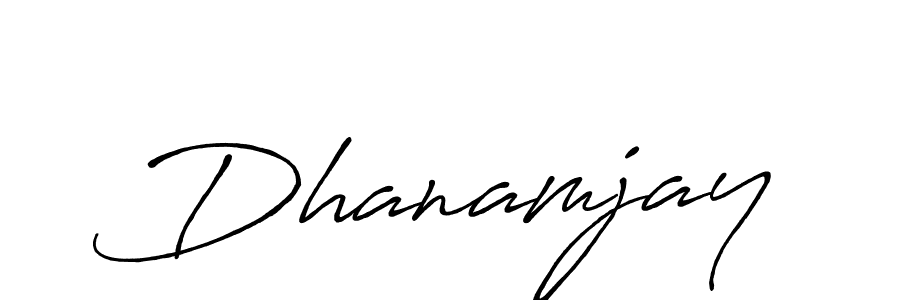 Make a beautiful signature design for name Dhanamjay. With this signature (Antro_Vectra_Bolder) style, you can create a handwritten signature for free. Dhanamjay signature style 7 images and pictures png