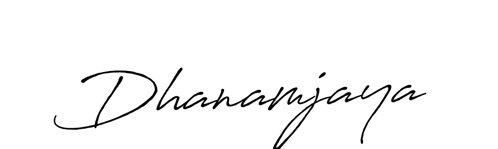Create a beautiful signature design for name Dhanamjaya. With this signature (Antro_Vectra_Bolder) fonts, you can make a handwritten signature for free. Dhanamjaya signature style 7 images and pictures png